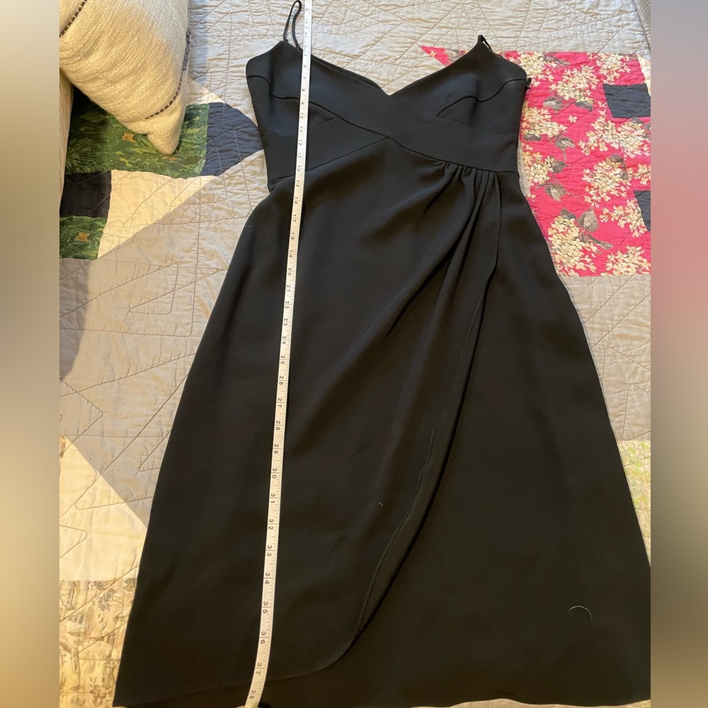 Armani Collezioni black silk blend vintage spaghetti strap body con dress - Picture 4 of 6